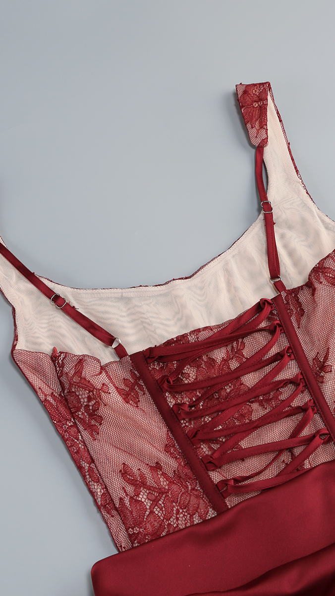Lace over nude lining